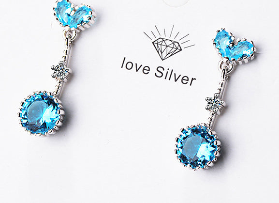 Sterling Silver Red Austrian Crystal Stud Earrings – Romantic Sparkle