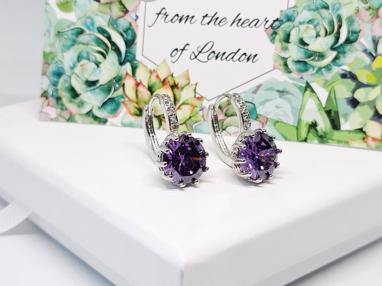 Amethyst Sterling Silver Earrings – Calm · Balance · Protection
