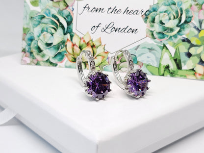 Amethyst Sterling Silver Earrings – Calm · Balance · Protection
