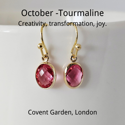 Birthstone French Hook Earrings- Oval
