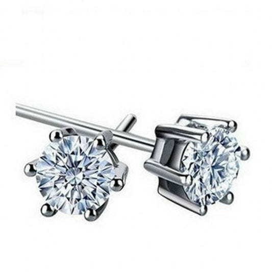 Sterling Silver Swarovski Crystal Stud Earrings - Timeless Design