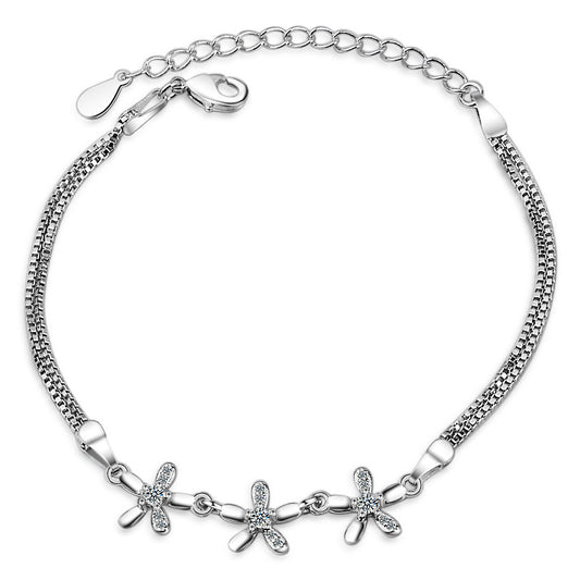 Sterling Silver Forget-Me-Not Bracelet – A Symbol of Remembrance