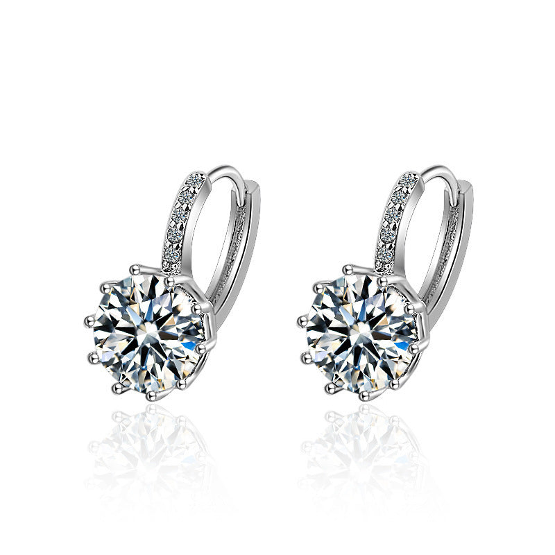 Diamond Sterling Silver Circle Earrings – Love · Strength · Forever