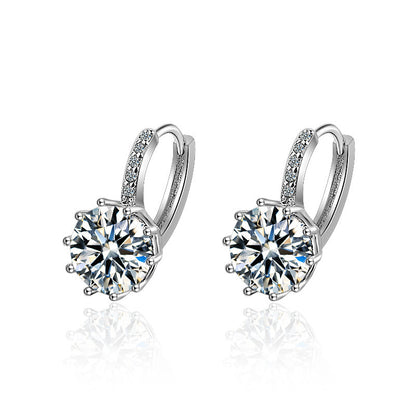 Diamond Sterling Silver Circle Earrings – Love · Strength · Forever