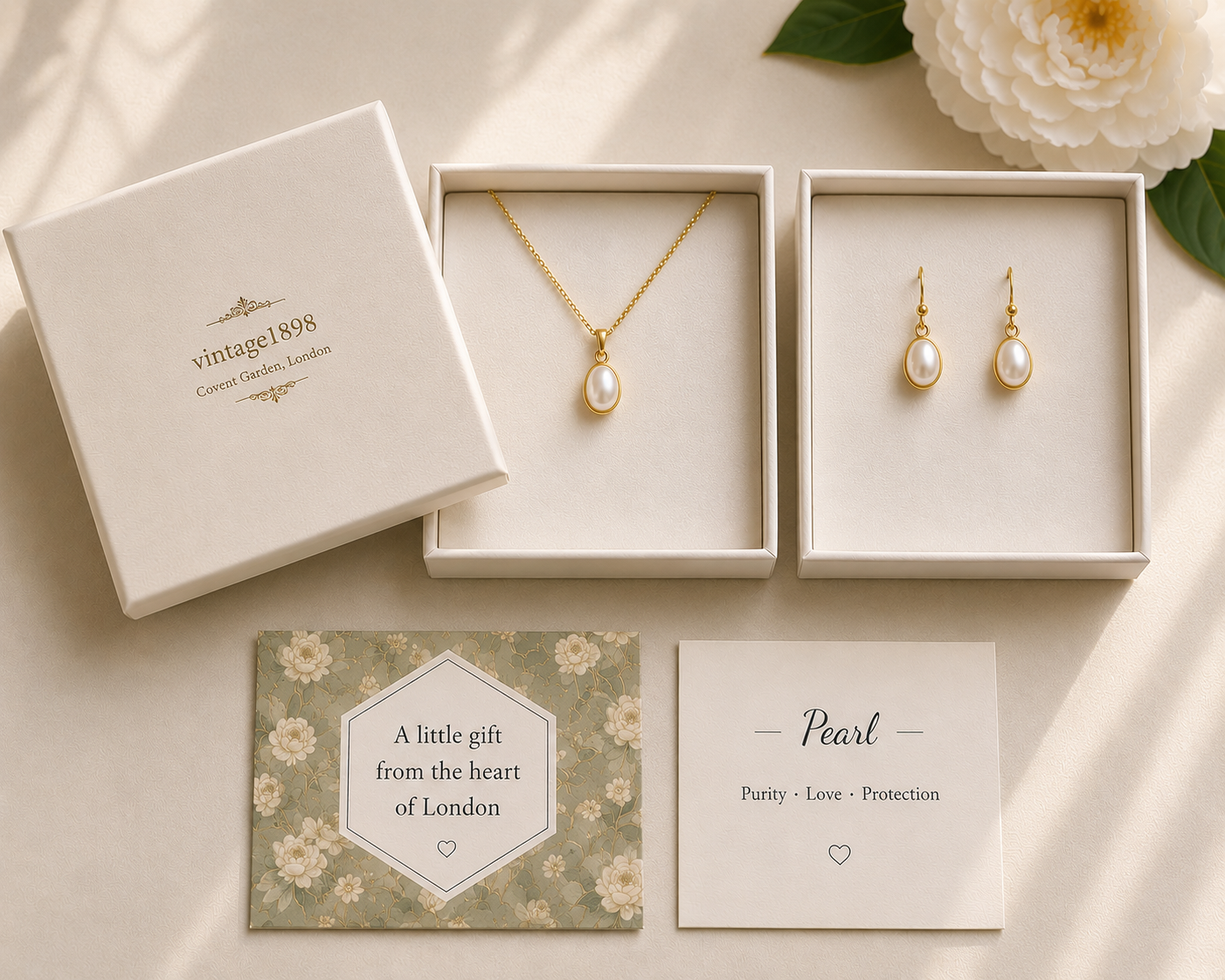 Personalized Birthstone & Pearls Necklace