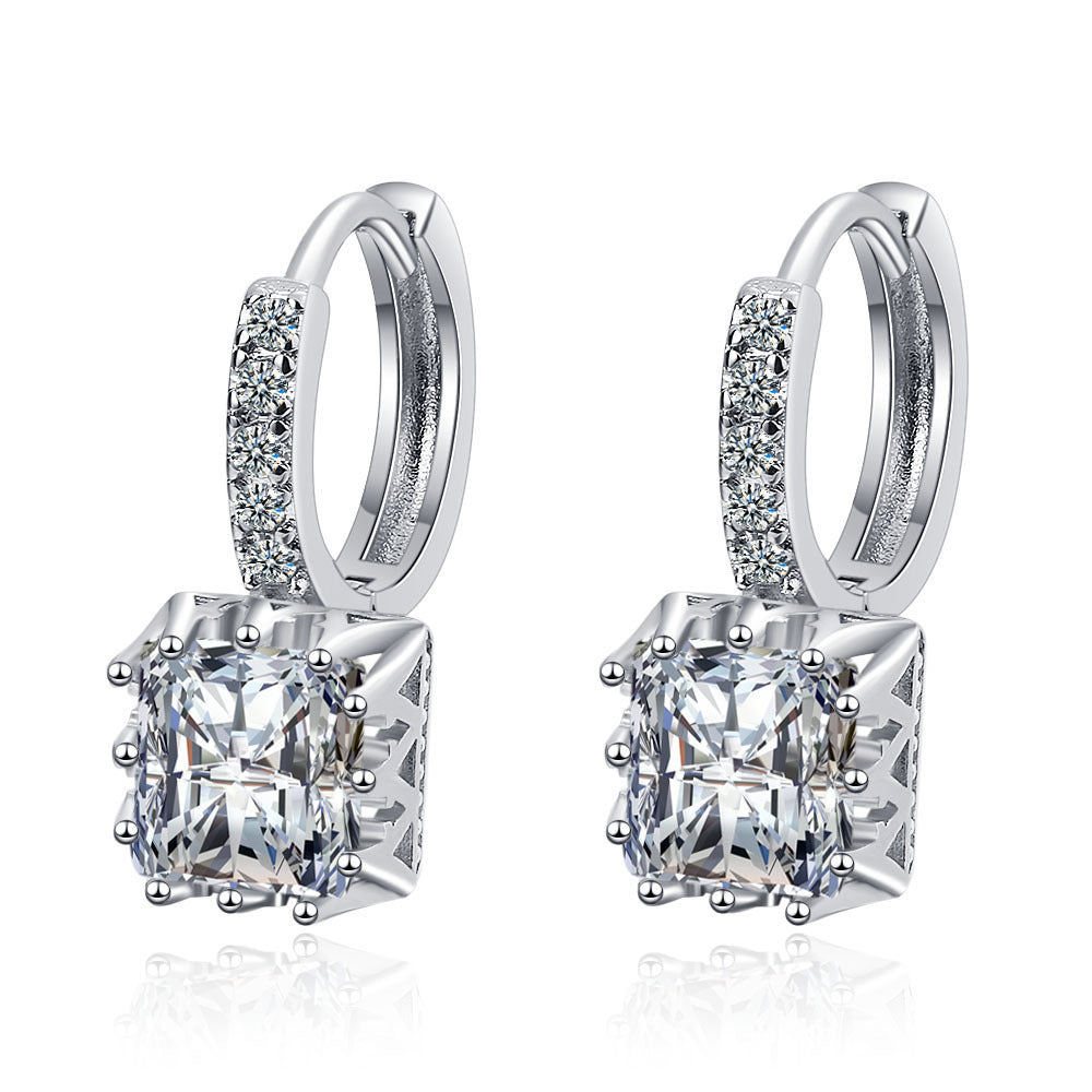 Diamond Sterling Silver Circle Earrings – Love · Strength · Forever
