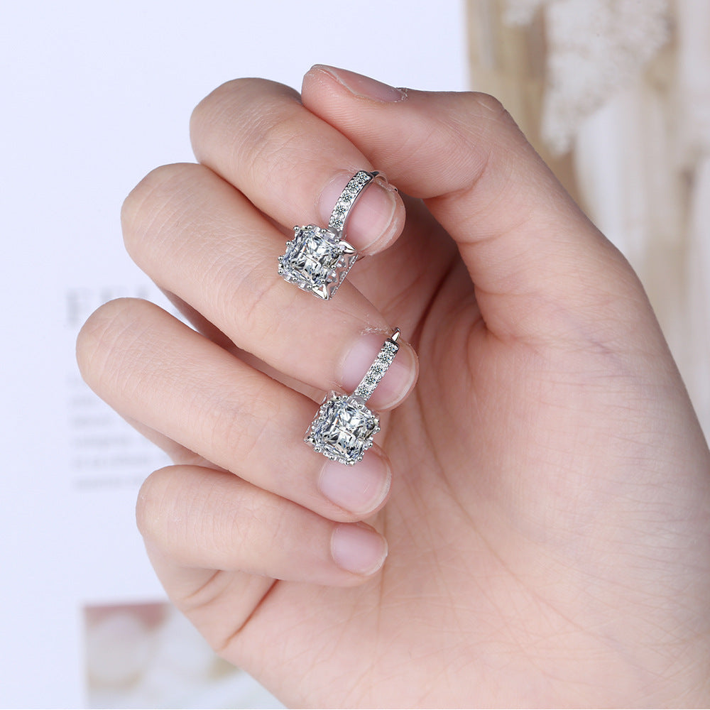 Diamond Sterling Silver Circle Earrings – Love · Strength · Forever