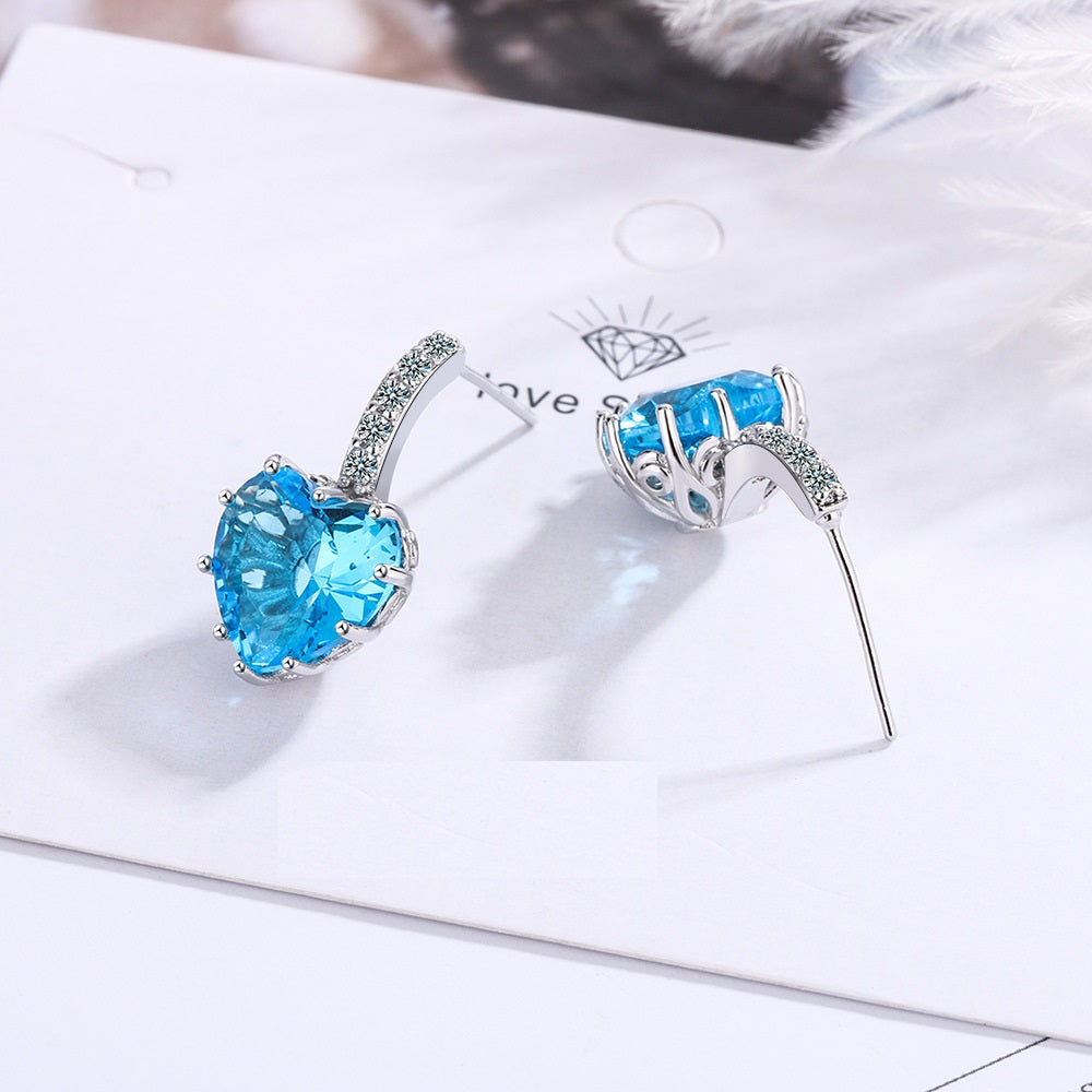 Topaz Sterling Silver Square Earrings – Healing · Confidence · Success