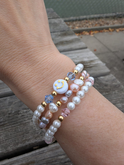 Baroque Pearl & Gold Bead Bracelet