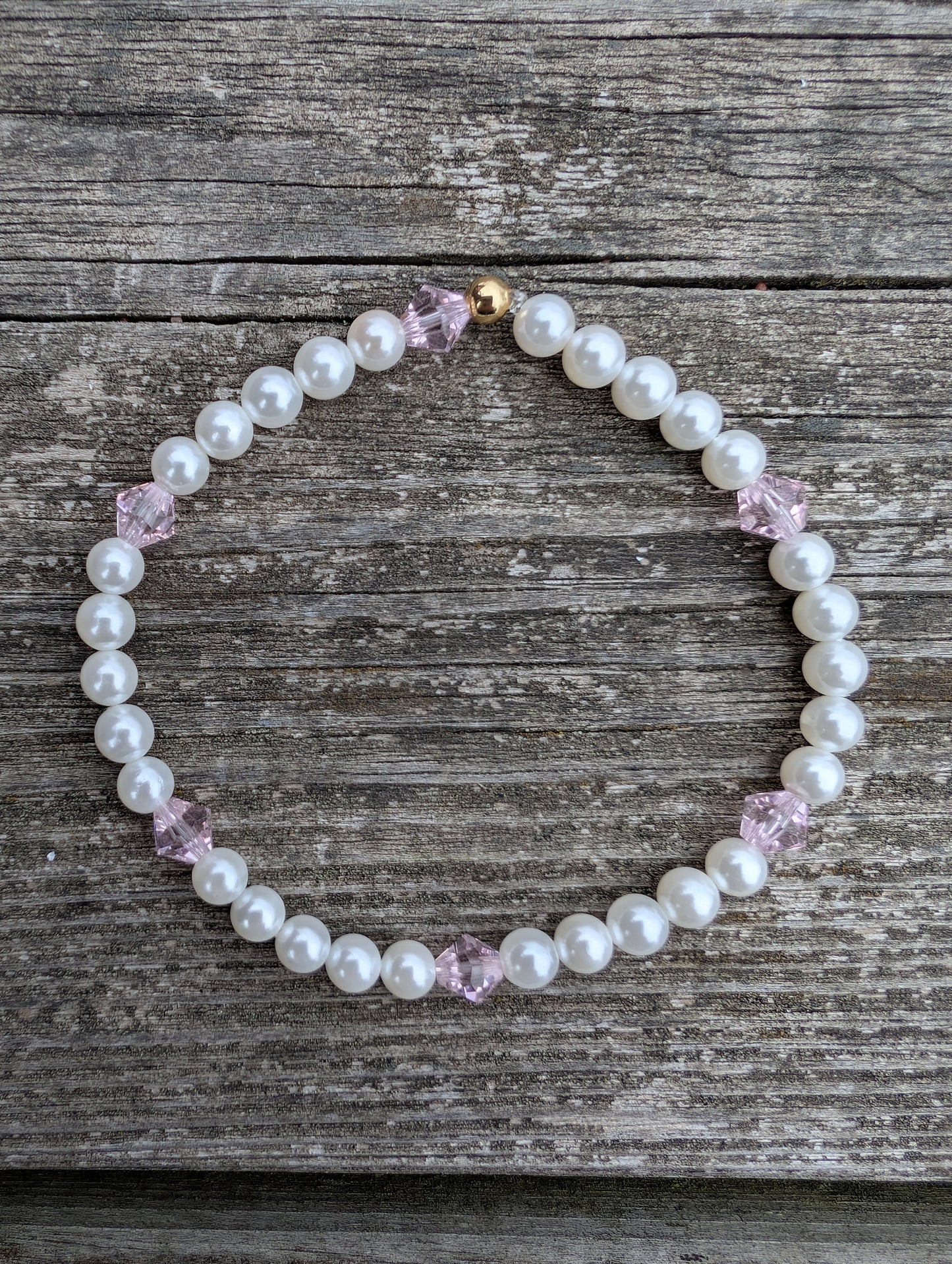Pearl & Swarovski Birthstone Crystal  Bracelet