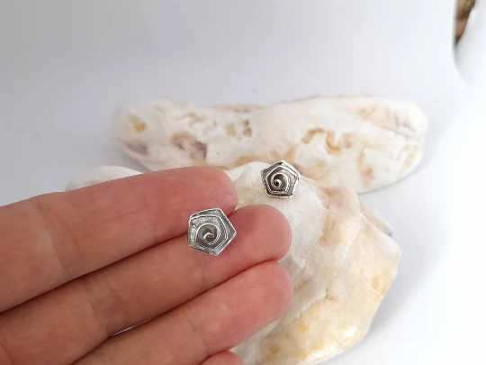 Sterling Silver Rose Stud Earrings – Timeless Elegance