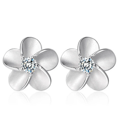 Sterling Silver Forget-Me-Not Stud Earrings – Eternal Love & Friendship