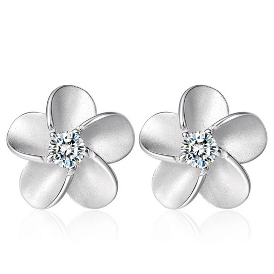Sterling Silver Forget-Me-Not Stud Earrings – Eternal Love & Friendship