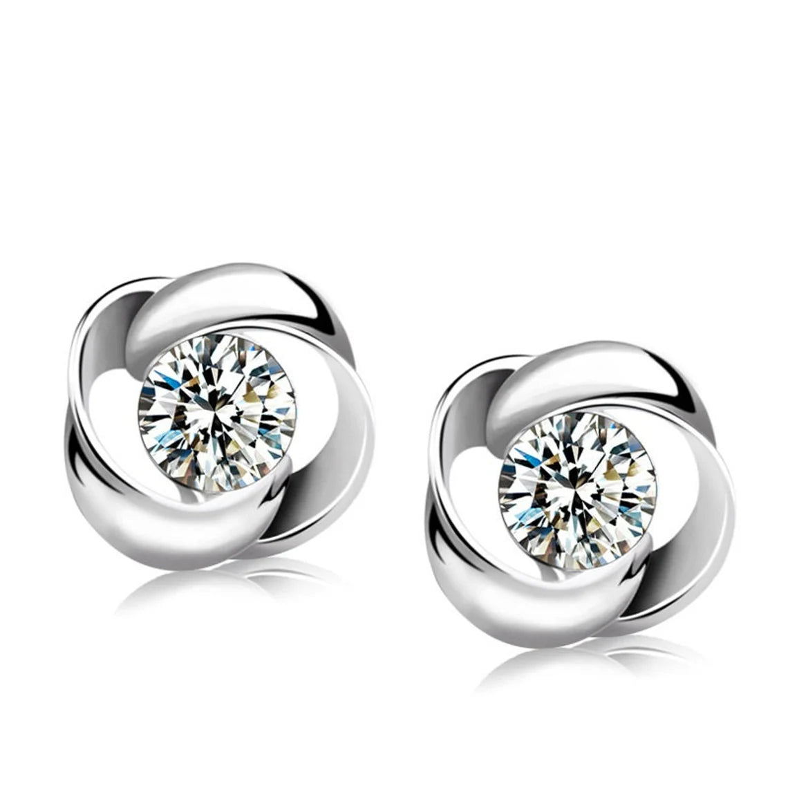 Minimalist Sterling Silver Flower Stud Earrings – Everyday Elegance