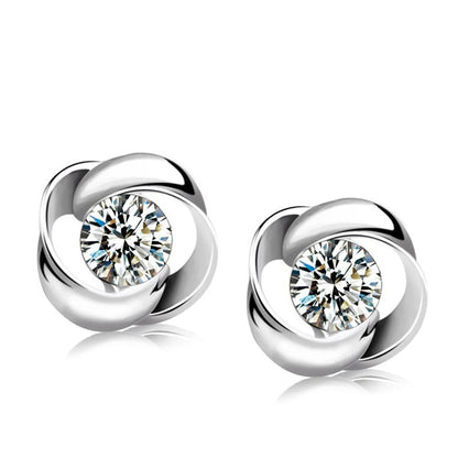 Minimalist Sterling Silver Flower Stud Earrings – Everyday Elegance