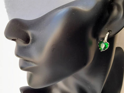 Emerald Sterling Silver Circle Earrings – Love · Hope · Wealth