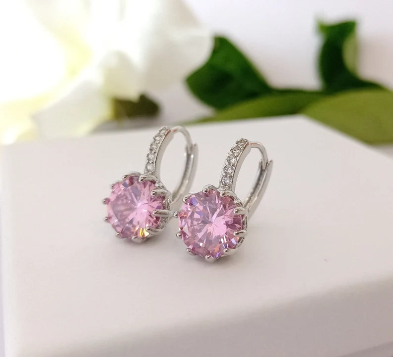 Pink Tourmaline Sterling Silver Heart Hoop Earrings – Love · Healing · Peace