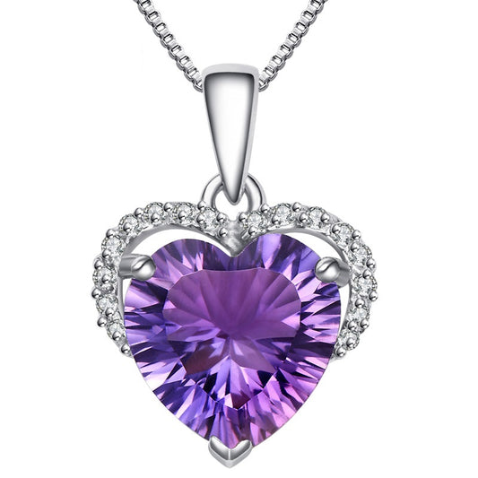 Amethyst Sterling Silver Heart Necklace – Calm · Balance · Protection (Copy)
